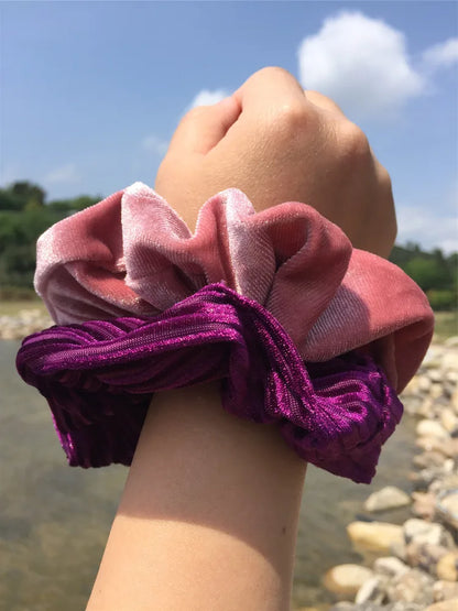 SilkWave 10-Piece Satin Scrunchie Set
