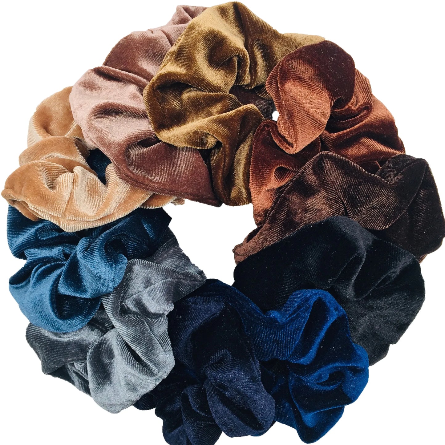 SilkWave 10-Piece Satin Scrunchie Set