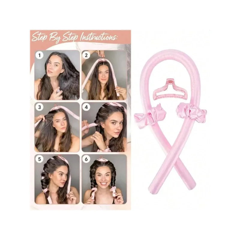 4/6/13PCS Styling Kit -Heatless Silk Curler with Sleeping Mask and Shower Cap for Women and Girls Beauty Kit for Travel and Home