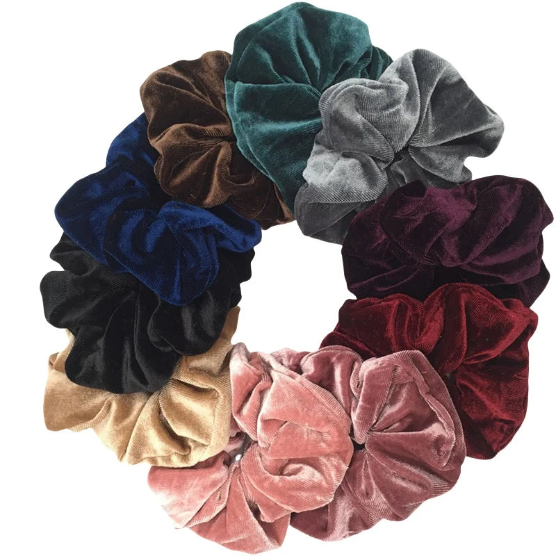 SilkWave 10-Piece Satin Scrunchie Set