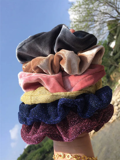 SilkWave 10-Piece Satin Scrunchie Set