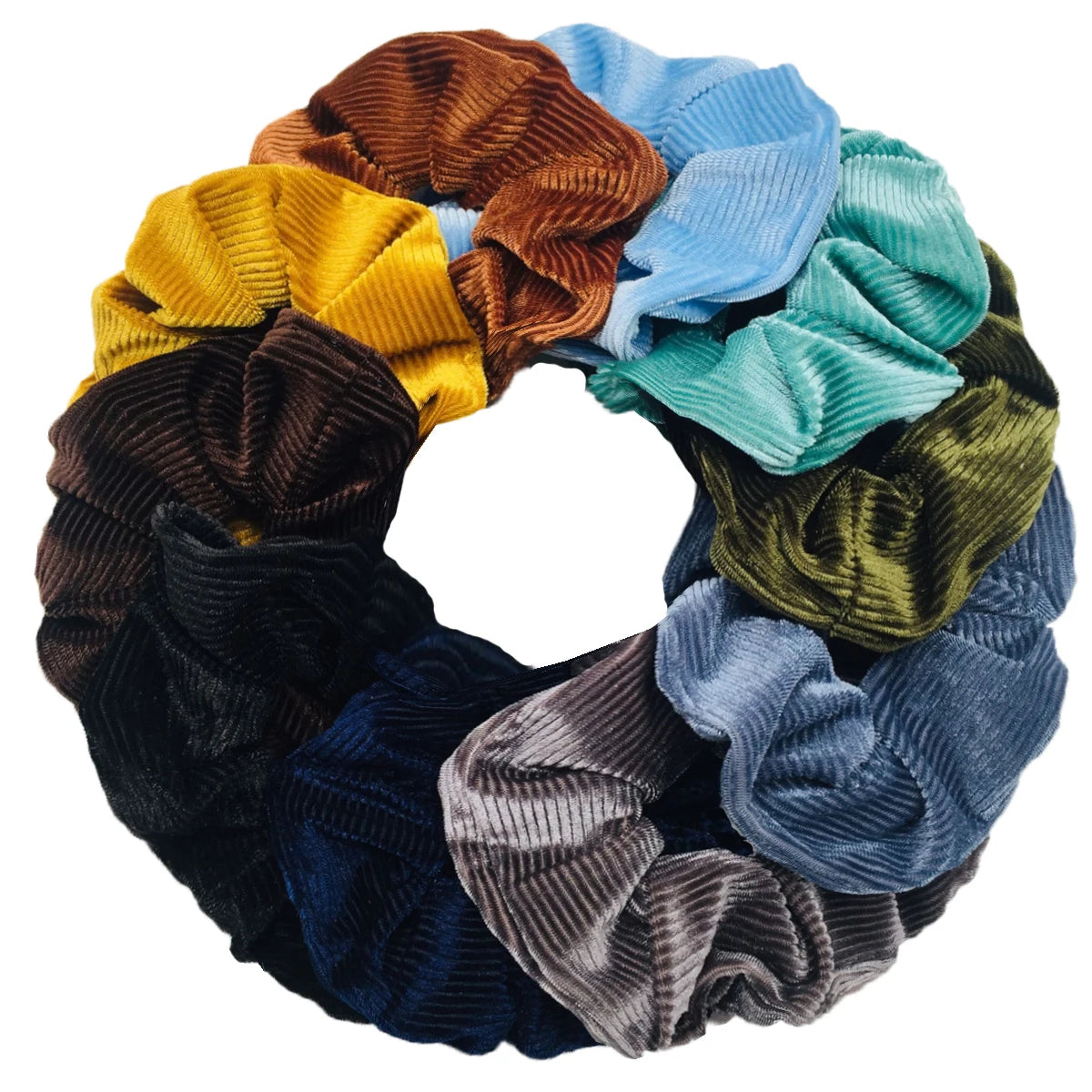 SilkWave 10-Piece Satin Scrunchie Set