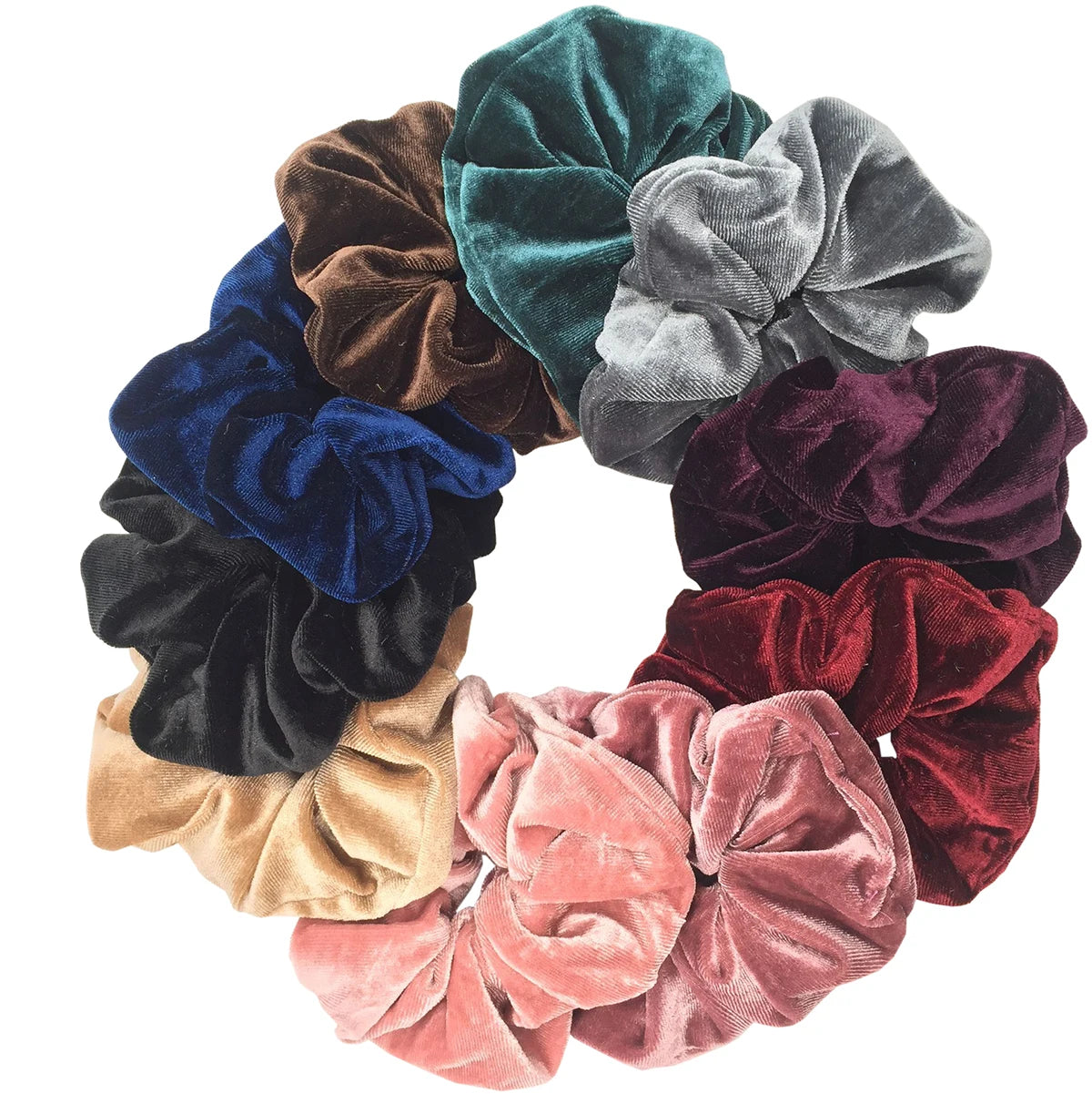 SilkWave 10-Piece Satin Scrunchie Set