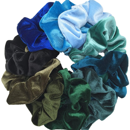 SilkWave 10-Piece Satin Scrunchie Set