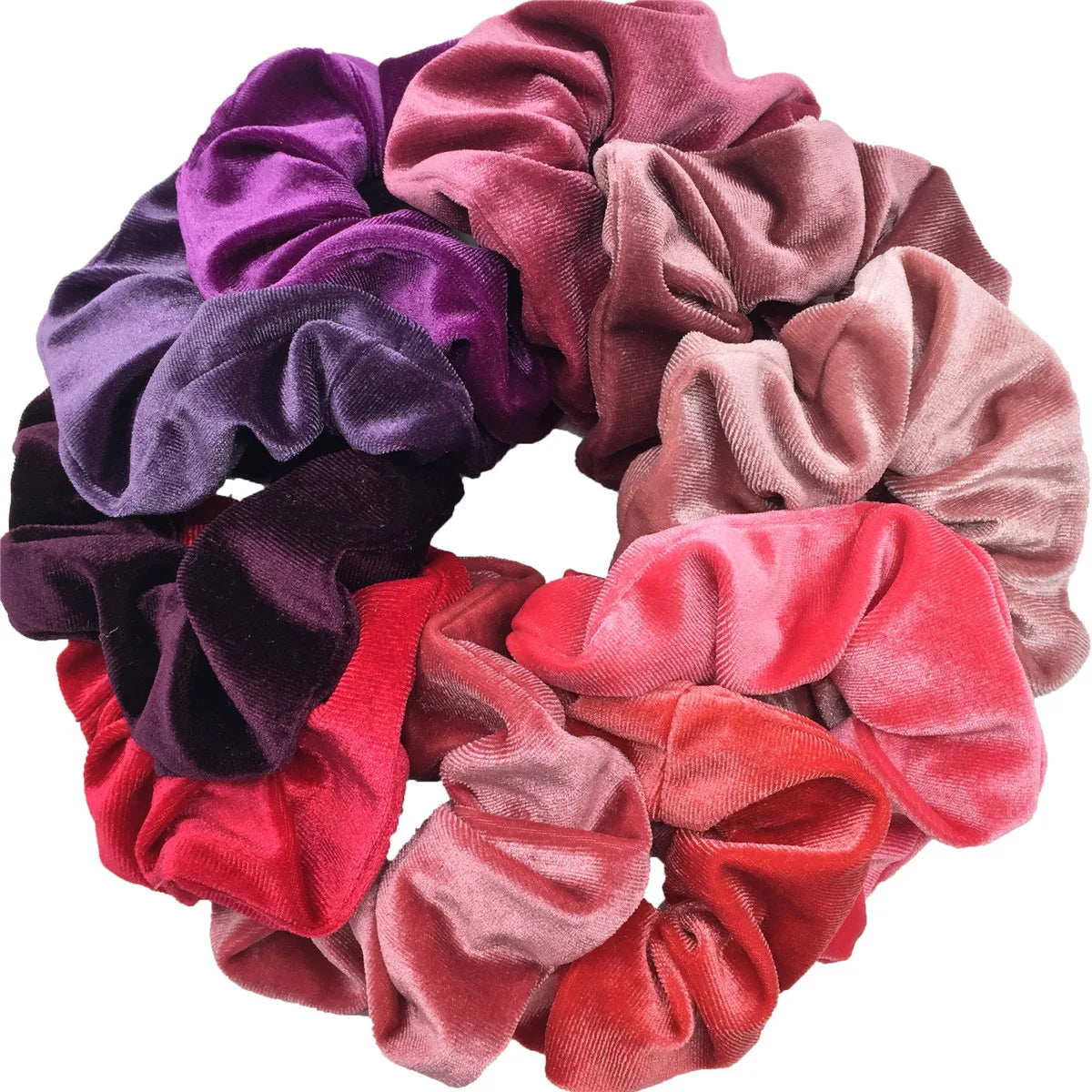 SilkWave 10-Piece Satin Scrunchie Set