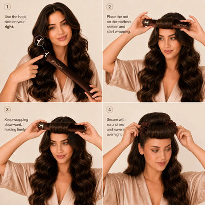 SilkWave™ Heatless Curl Set + Satin Headband